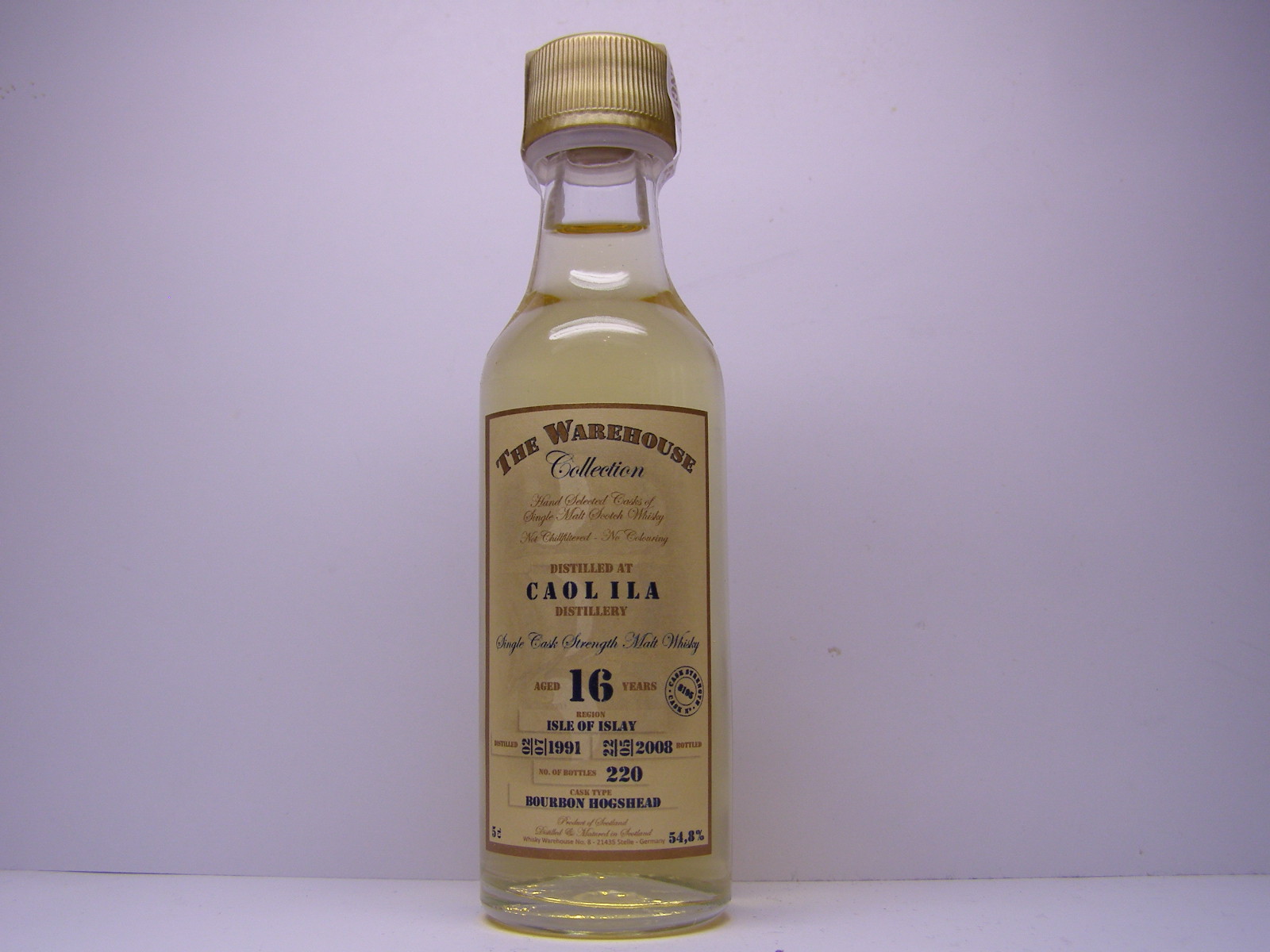 SCSMW 16yo 1991-2008 "The Warehouse Collection" 5cl 54,8%